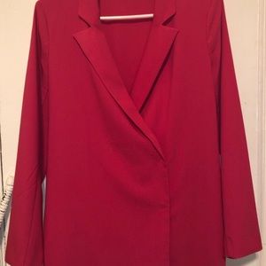 Hot Pink LS blazer Dress